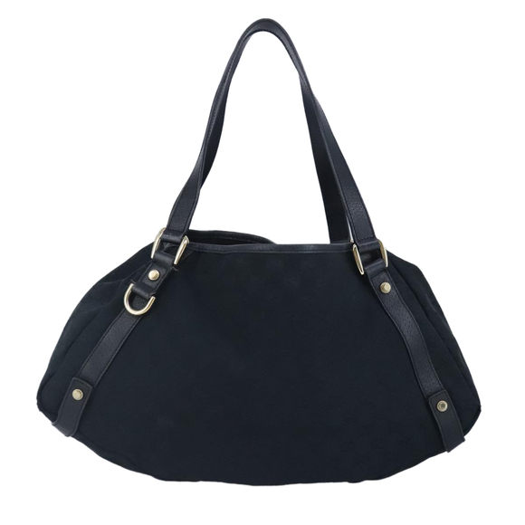 GUCCI GG Canvas Tote Bag Black Gold 130736 Auth 100266 - Picture 2 of 16